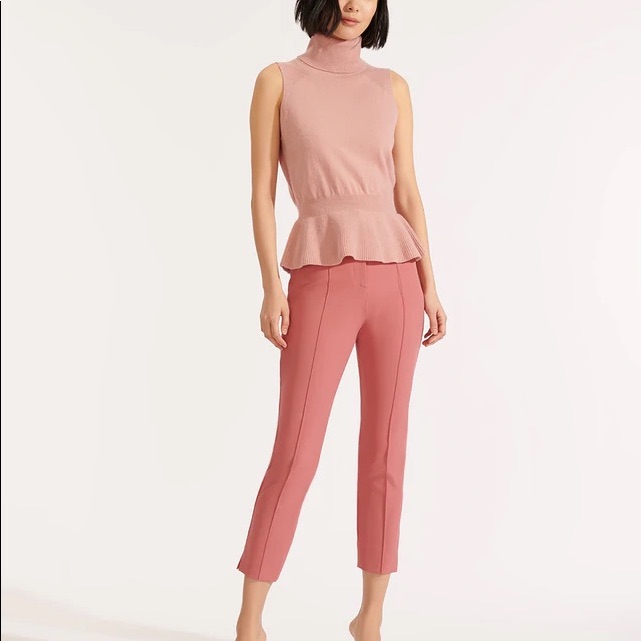 Nwt Veronica Beard 00 Brand New High Waist Mauve Lago Pant